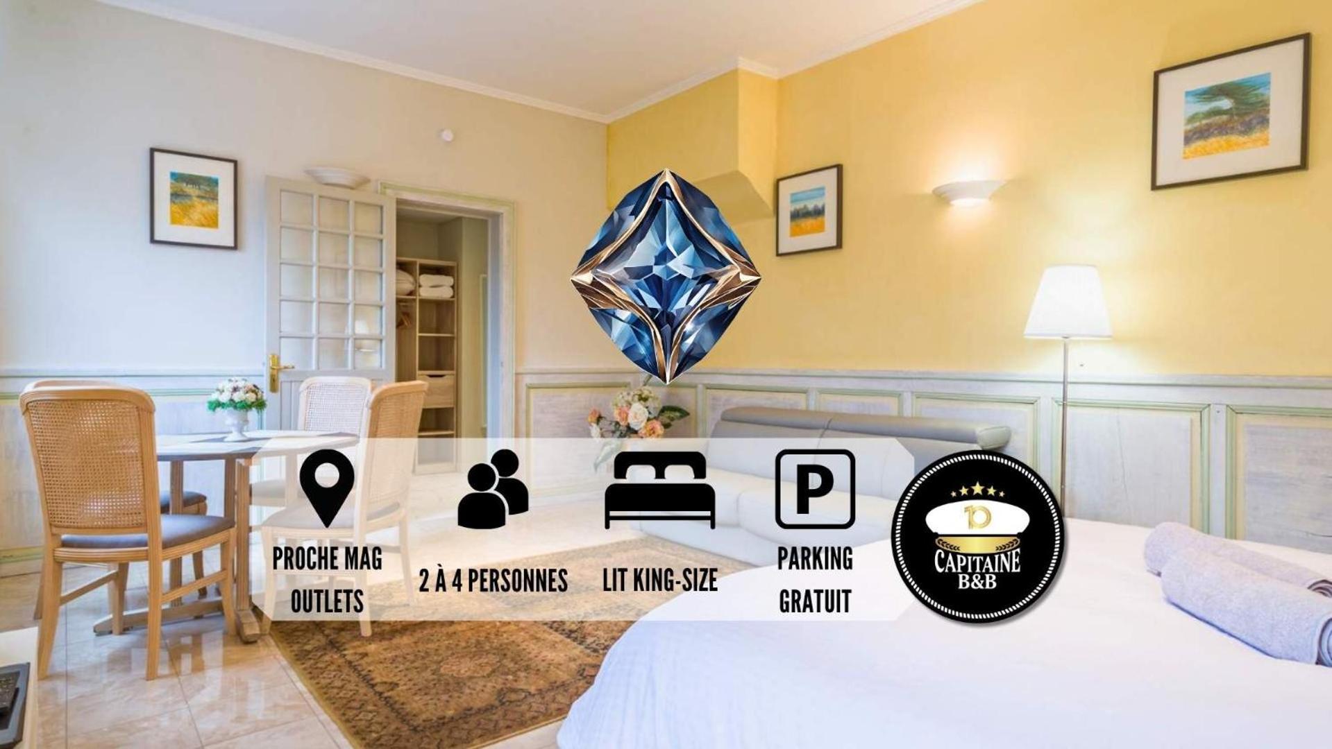 Le Saphir - Confort - Proche Mag Outlet Troyes - Parking Gratuit Pont-Sainte-Marie Luaran gambar
